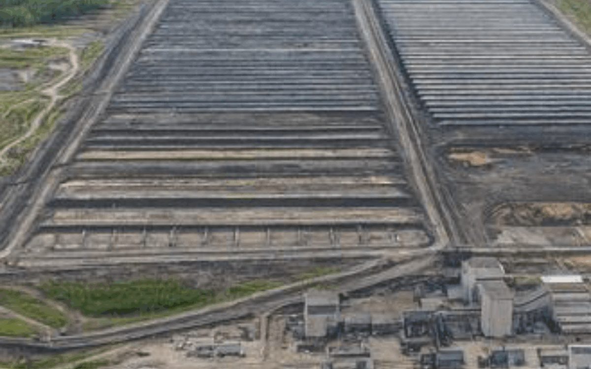 An open-pit mine seen from above